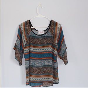 Panhandle Slim Printed Blouse